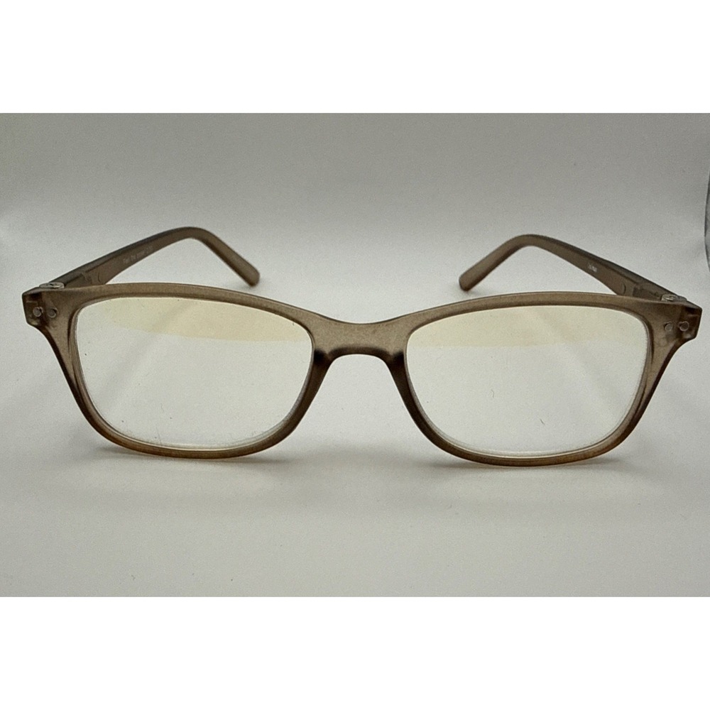 Optimum +2.50 Readers "Feel The Power" Rectangle Square Frame Full Rim Mocha